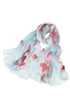 KIZAMI 180x70cm 100% naturel mûrier soie femmes foulard en soie mode printemps écharpe imprimé châle été châle fleur Hijab