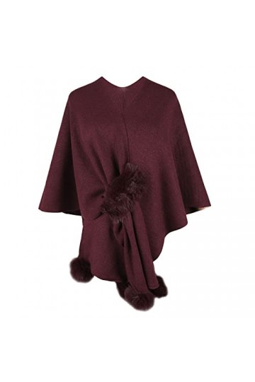 Foulard dhiver pour femme - Étole dhiver festif - Col en V rayé - Col en V - Pull en laine - Haut chemisier - Écharpe noire