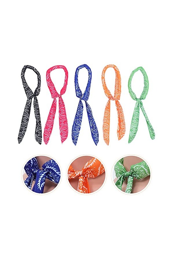 CLISPEED 2 Ensembles 5 Pièces Écharpe De Glace Outils Pour Dame Foulards Pour Dames Pañuelos Para Mujer Foulard De Cou De Gla