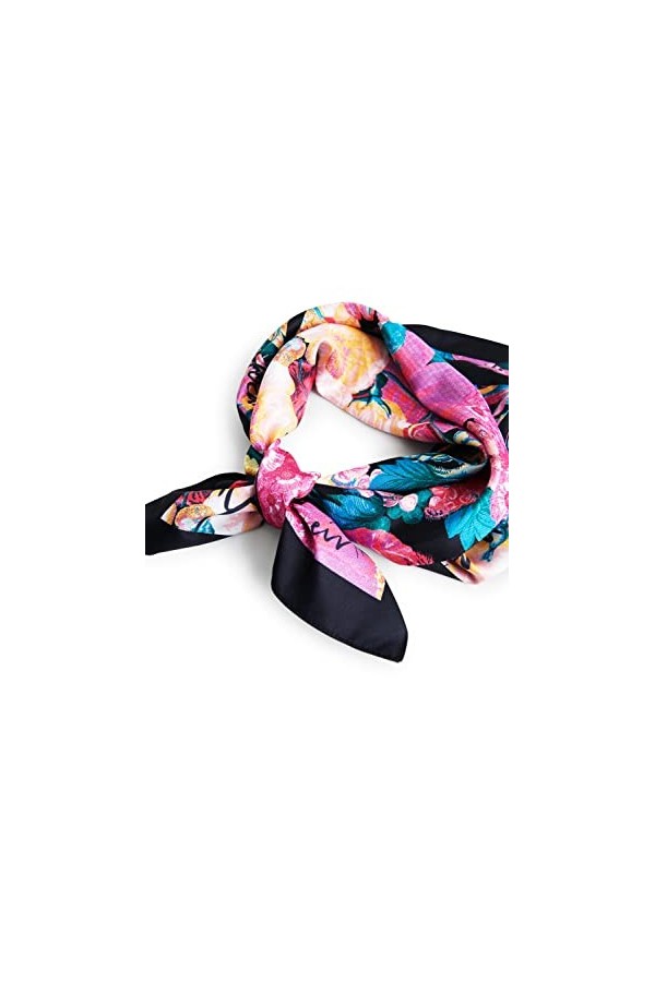 Desigual Scarf_Phantom 2000 Noir Ensemble daccessoires dhiver, Taille Unique Femme
