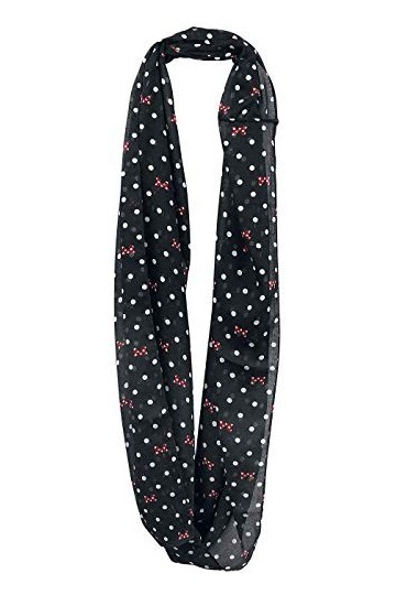 Mickey & Minnie Mouse Minnie Mouse - Pois & Nœuds Femme Foulard Noir One Size 100% Polyester