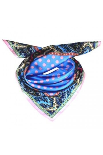 LORENZO CANA Foulard pour la femme – écharpe de 100% soie pour le printemps et l´été, carré avec les mesures de 70 x 70 cm – 
