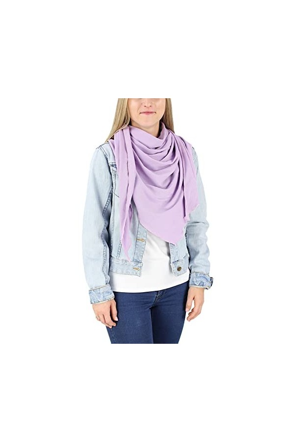 Alkato Femme Fille Triangle XXL Foulard Coton Côtelé Echarpe Automne, Tissu Côtelé/Jeans, Taille unique