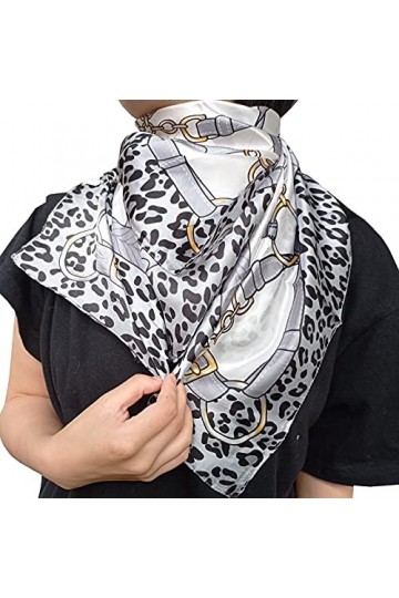 AXZ Foulards En Soie de Mûrier 100% Foulard Femme Floral Élégant Echarpes Long Foulards Châle De Plage Toute La Saison Pour M
