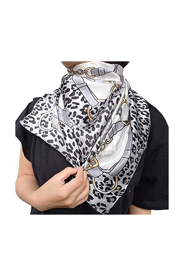 AXZ Foulards En Soie de Mûrier 100% Foulard Femme Floral Élégant Echarpes Long Foulards Châle De Plage Toute La Saison Pour M