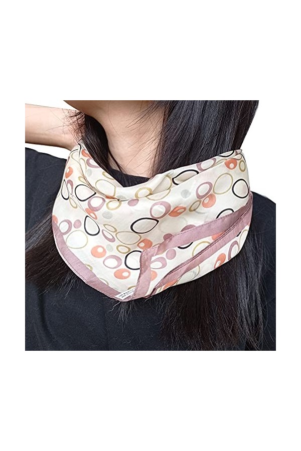 AXZ Foulards En Soie de Mûrier 100% Foulard Femme Floral Élégant Echarpes Long Foulards Châle De Plage Toute La Saison Pour M