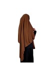 Yaqeen XL Khimar Triangle Long Hijab pour Muslimah une pièce Tissu crêpe doux Foulard Matériel Chadors Arabie Islamique Prièr