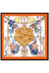 130cm Fleurs Marque Cheval Echarpe Carré Femmes Foulard Soie Mode Design Châle Bandana Kerchief Foulards Pour Dames-13