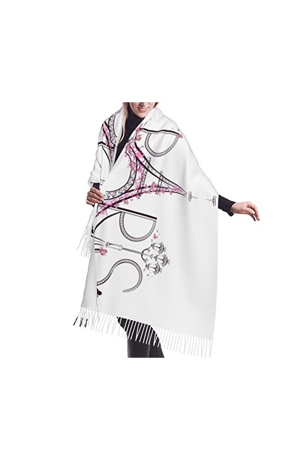 Écharpe imprimée chat avec ombre de lion, écharpe en cachemire, écharpe douce et chaude, convient pour les hommes et les femm