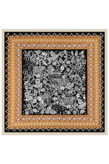 130cm Mode Design Vert Léopard Imprimé Twill Foulard en soie Marque Echarpe carrée Femmes Châle Bandana Kerchief Foulards-2