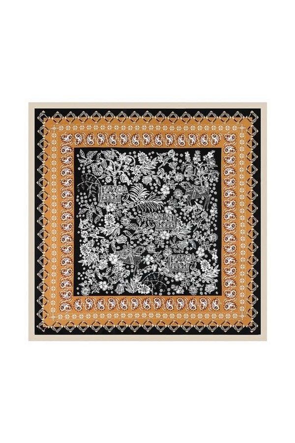 130cm Mode Design Vert Léopard Imprimé Twill Foulard en soie Marque Echarpe carrée Femmes Châle Bandana Kerchief Foulards-2