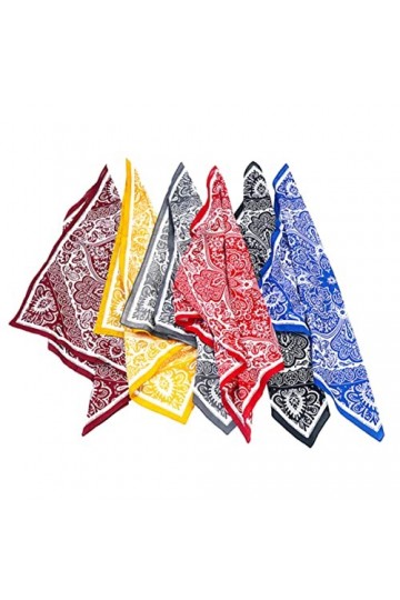 SOIMISS 6 Pièces Coton Foulard Coton Cheveux Écharpe Satin Écharpe Pour Cheveux Foulard Pour Homme Imprimer Bandanas Coton Ba
