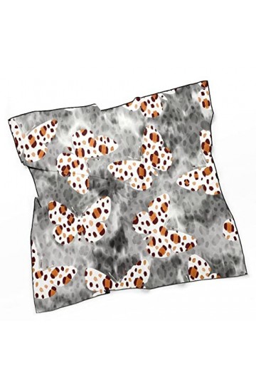 RAUP 27" Carré Soie Comme Foulards Carrés, Peinture À La Main Papillon Mode Soie Sentiment Écharpe Moyen Carré Satin Foulard 