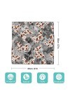 RAUP 27" Carré Soie Comme Foulards Carrés, Peinture À La Main Papillon Mode Soie Sentiment Écharpe Moyen Carré Satin Foulard 