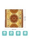RAUP 27" Carré Soie Comme Foulards Carrés, Egypte Ornement Coloré Hiéroglyphes égyptiens Anciens Mode Soie Sentiment Foulard 