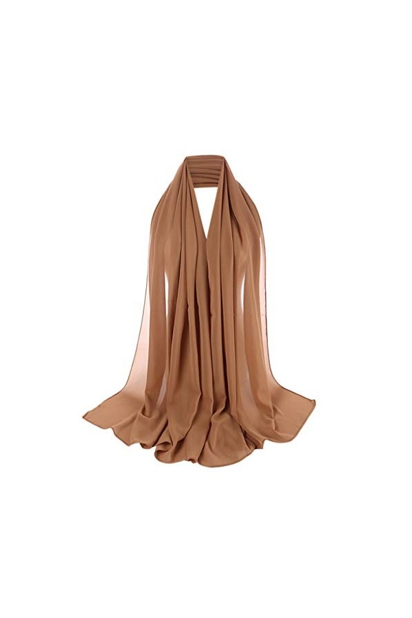 Cusstally Écharpes for femmes Femmes foulards couleur unie foulard perle Hijab léger mode cheveux écharpe automne wraps for f