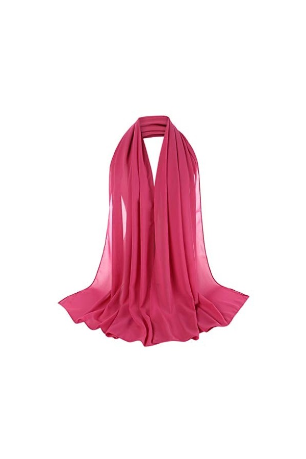 Cusstally Écharpes for femmes Femmes foulards couleur unie foulard perle Hijab léger mode cheveux écharpe automne wraps for f