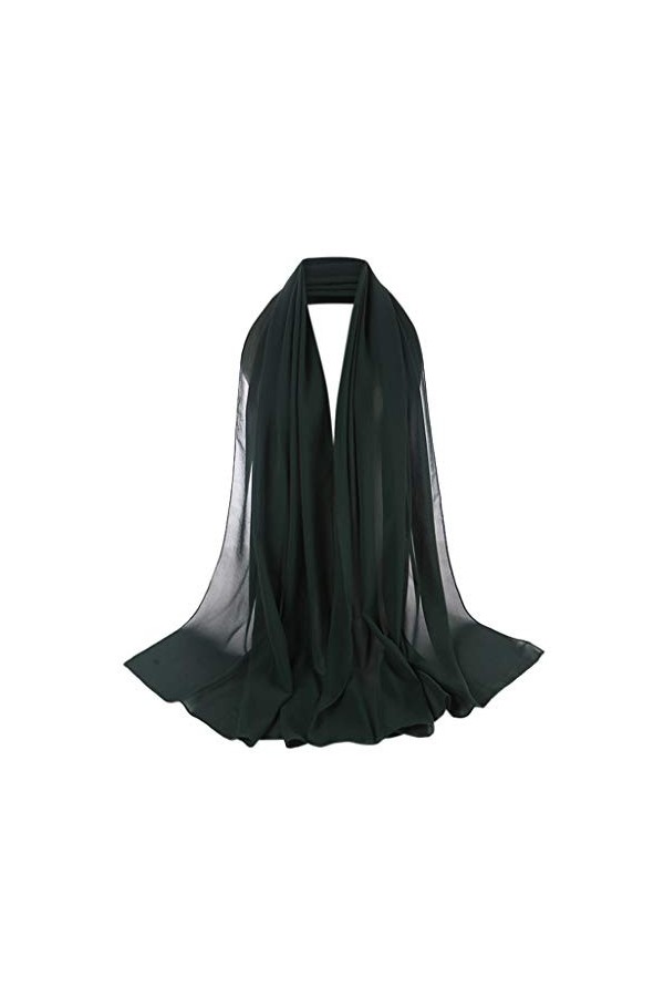 Cusstally Écharpes for femmes Femmes foulards couleur unie foulard perle Hijab léger mode cheveux écharpe automne wraps for f