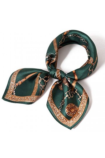 LumiSyne Foulards En Soie Pour Femme Écharpe Carré Frais Et Simple Motif Coeur Imprimé Graffiti Soie Satinée De Haute Qualité