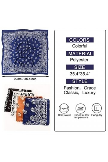 AIEOE 90 CM Satin Foulard Carré Femmes Satin de Soie Bandanas Foulard pour Envelopper Les Cheveux La Nuit