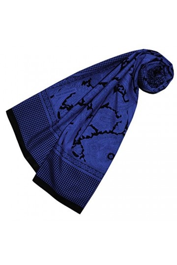 LORENZO CANA Foulard de 65% coton et 35% soie pour la femme – écharpe de fibres naturelles, carré avec des mesures de 110 x 1