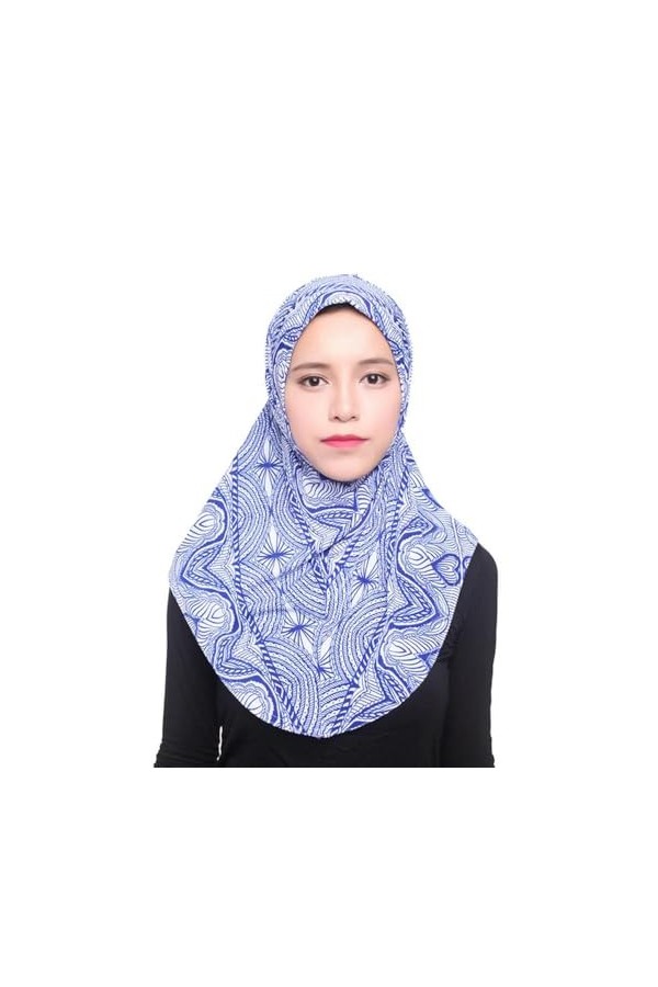 NALsa One Piece Amira Hijab Femmes Musulmanes Imprimer Foulard Wrap Châle Pull On Prêt À Porter Hijabs Islamique Foulard Inst
