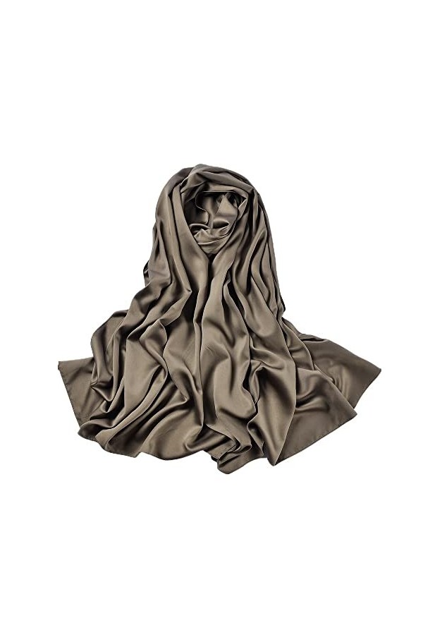 Echarpe Châle Foulard Etole Femmes écharpes écharpes écharpes châles châles enveloppements de couleur solide satin satin sati