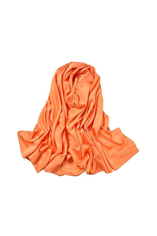 Echarpe Châle Foulard Etole Femmes écharpes écharpes écharpes châles châles enveloppements de couleur solide satin satin sati