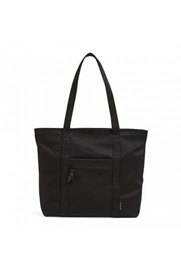 Vera Bradley Vera Tote Bag, Black-Recycled Cotton