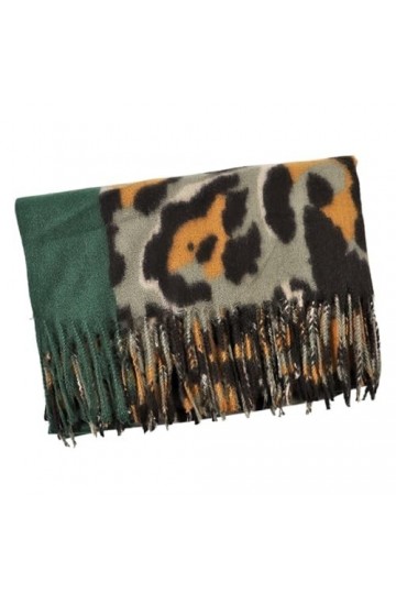 AVCULT Écharpe dhiver en cachemire for femmes, Foulard chaud à Grain léopard, grandes écharpes en cachemire doux, châle soli