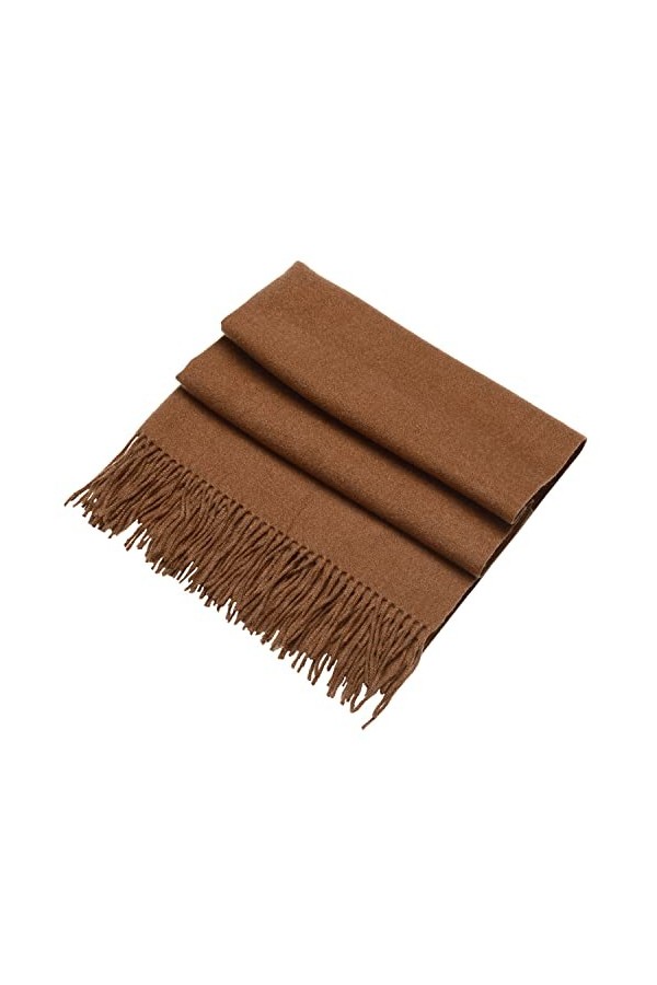 DonDon Écharpe femme hiver chaud et large Châle Etole Foulard 200 x 70 cm - Brun