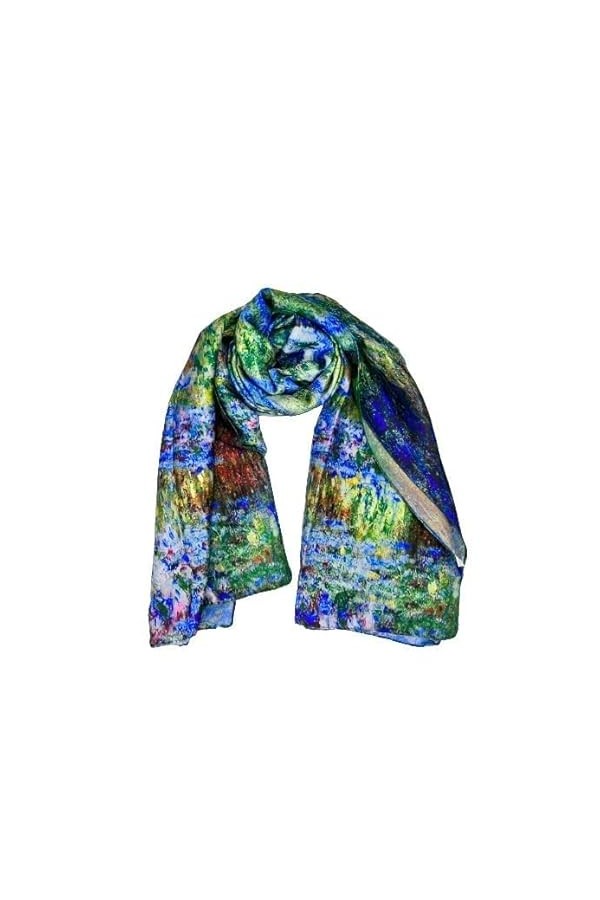 Goodforgoods Foulard 100 % soie pour femme avec motif de peinture de Van Gogh, irréversible, doux, délicat et léger avec les 