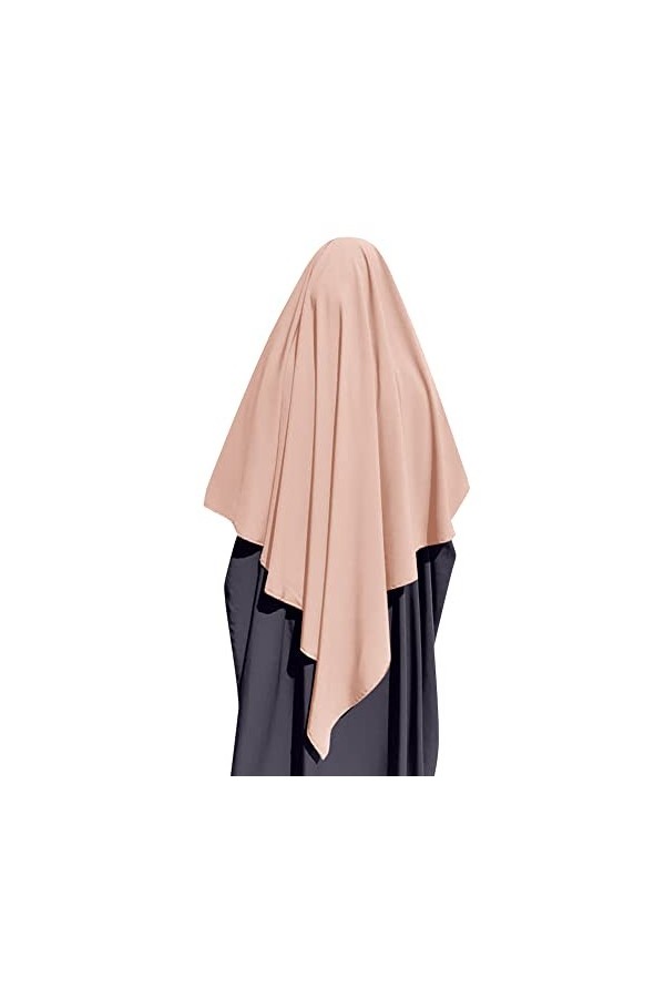IBTOM CASTLE khimar Hijab à Enfiler Haut Jilbab pour Femme Musulmane Voilée Châle Islamique Rose One size