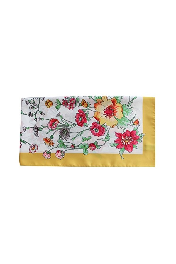 tessago - Foulard - Femme Jaune Bianco Taille unique
