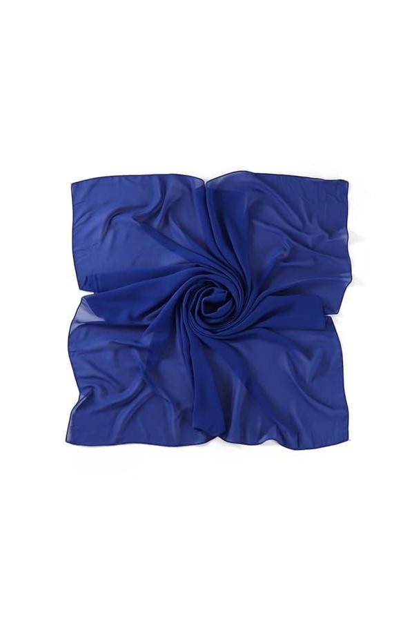 NALsa 110X110 CM carré en mousseline de soie Hijab solide musulman foulard dames plaine châle et enveloppement malaisie bande