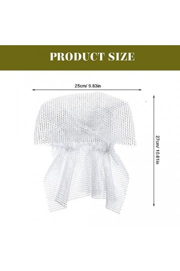 Beaupretty Casquettes Bling Strass Hijab Cap Scintillant Turbans Maille Élastique Cristal Tête Foulard Respirant Bling Strass