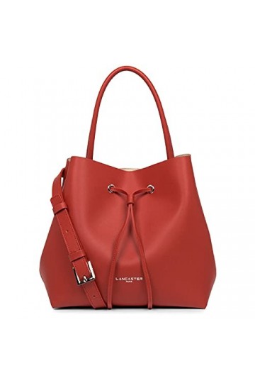 LANCASTER Sac seau à poignée Rouge/Champagne