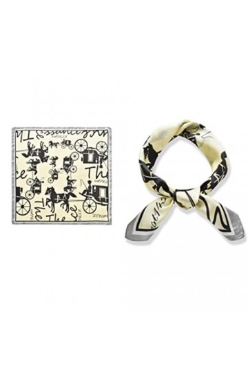 XKUN Foulard pour la Femme – écharpe de 100% Soie pour Le Printemps et l´été, carré avec Les mesures de 27 * 27inch