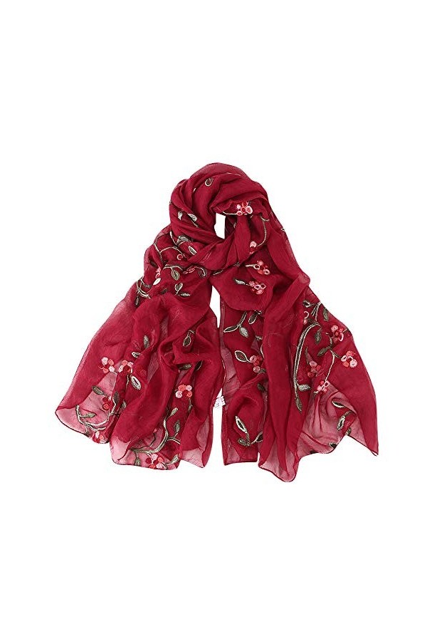 Cusstally Écharpes for Femmes Foulards Pistil Wrap Lady Gradient Couleur Foulards Écharpe Femmes Châle en Mousseline De Soie 