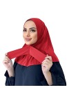 OBEEII Hijab pour Femme Islamique Foulard Musulman en Modal Hijab Musulman de Couleur Unie Couverture Complète Foulard Envelo