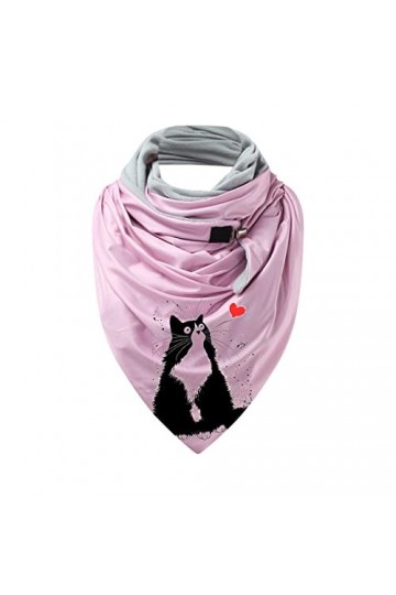 Écharpes for Femmes Impression Casual Wrap Foulards Femmes Châles Doux Chaud Mode Bouton Écharpe Écharpe À Carreaux for Femme