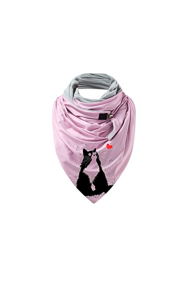 Écharpes for Femmes Impression Casual Wrap Foulards Femmes Châles Doux Chaud Mode Bouton Écharpe Écharpe À Carreaux for Femme