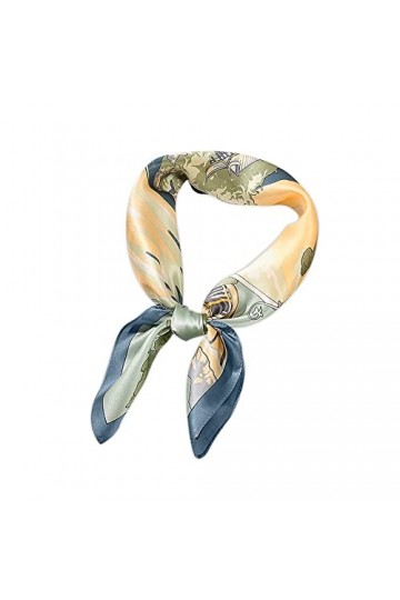 LumiSyne Foulards En Soie Pour Femme Écharpe Carré Imprimé Graffitis Peinture Légers Satin Foulards Vintage Petits Écharpe Ba