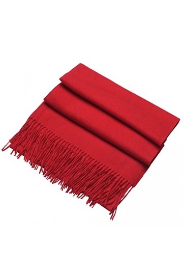 DonDon Écharpe femme hiver chaud et large Châle Etole Foulard 200 x 70 cm - Rouge