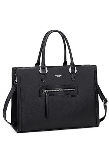 David Jones - Sac à Main Cours Lycée Femme - Grand Cabas Fourre-Tout Simili Cuir PU - Sac Elégant Ville Travail Poches Multip