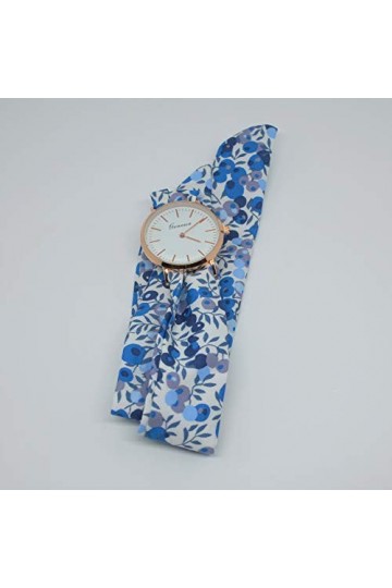 Montre foulard à nouer bracelet Liberty Wiltshire bleu