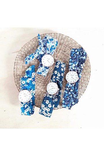 Montre foulard à nouer bracelet Liberty Wiltshire bleu