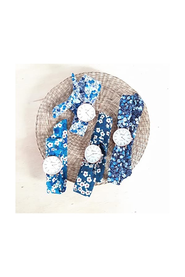 Montre foulard à nouer bracelet Liberty Wiltshire bleu