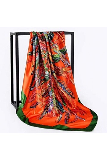 Écharpe Chale Femme Foulard en Soie Femmes Prince Côté Côté Square Echarpes Bureau Dames Châle Bandanna Hijab Houjab Mouchoir