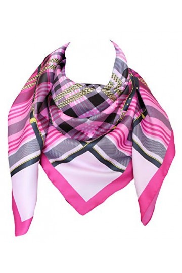 tessago - Foulard - Femme Rose Bianco Taille unique